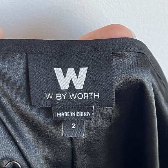 W by Worth Gatsby Fringe Mini Dress Sleeveless Black Size 2 Cocktail Party - Picture 11 of 15